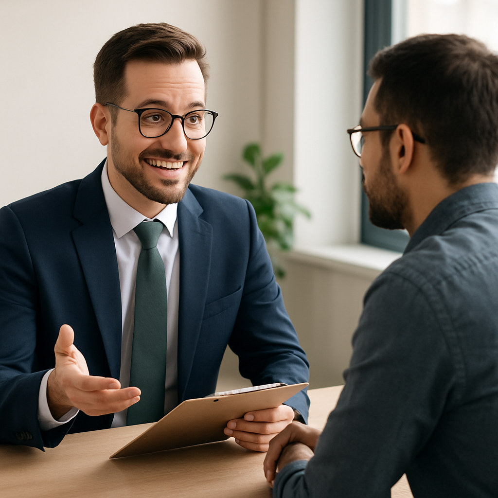 Advisor with client
